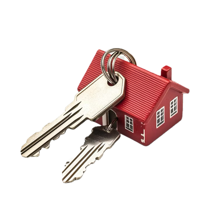 Red House Keychain - New Home Ownership Keys